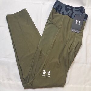 Men’s Base Layer Under Armour Dark Green Performance Leggings. Size 2XL